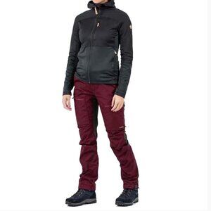 Fjallraven Dark Red and Gray Abisko Lite Trekking Trouser, W EU 36/US 27-28 (4)